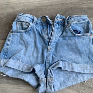 top shop jean shorts